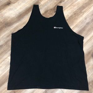 CHAMPION VINTAGE 90s BLACK SPELLOUT TANK TOP XXL